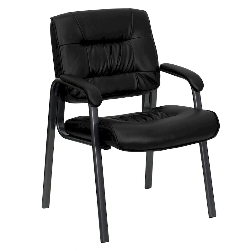 Fauteuil de salon exécutif LeatherSoft avec cadre gris titane