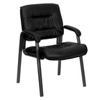 Fauteuil de salon exécutif LeatherSoft avec cadre gris titane