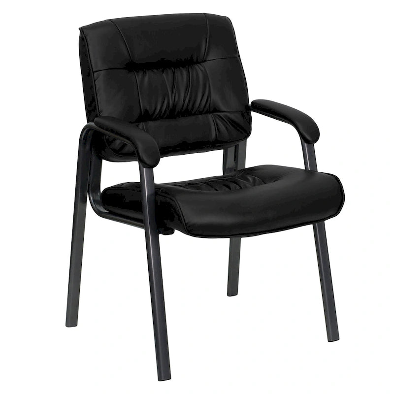 Fauteuil de salon exécutif LeatherSoft avec cadre gris titane