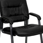 Fauteuil de salon exécutif LeatherSoft avec cadre gris titane
