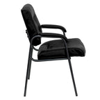 Fauteuil de salon exécutif LeatherSoft avec cadre gris titane