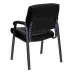 Fauteuil de salon exécutif LeatherSoft avec cadre gris titane
