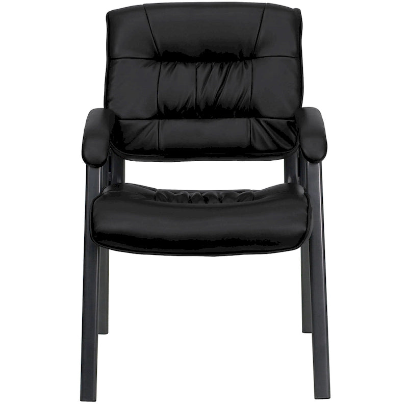 Fauteuil de salon exécutif LeatherSoft avec cadre gris titane