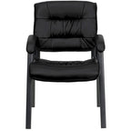 Fauteuil de salon exécutif LeatherSoft avec cadre gris titane