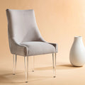 Chaise de salle à manger à pieds en acrylique - 56 cm l x 71 cm P x 96,5 cm H Style glamour moderne