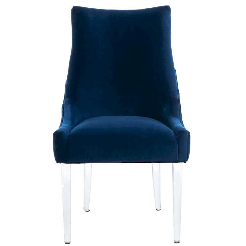 Chaise de salle à manger à pieds en acrylique - 56 cm l x 71 cm P x 96,5 cm H Style glamour moderne