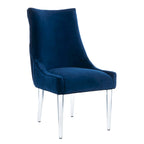 Chaise de salle à manger à pieds en acrylique - 56 cm l x 71 cm P x 96,5 cm H Style glamour moderne