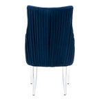 Chaise de salle à manger à pieds en acrylique - 56 cm l x 71 cm P x 96,5 cm H Style glamour moderne