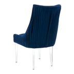 Chaise de salle à manger à pieds en acrylique - 56 cm l x 71 cm P x 96,5 cm H Style glamour moderne