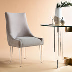Chaise de salle à manger à pieds en acrylique - 56 cm l x 71 cm P x 96,5 cm H Style glamour moderne