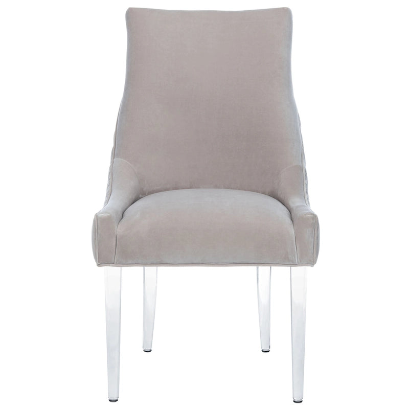 Chaise de salle à manger à pieds en acrylique - 56 cm l x 71 cm P x 96,5 cm H Style glamour moderne