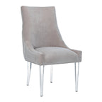 Chaise de salle à manger à pieds en acrylique - 56 cm l x 71 cm P x 96,5 cm H Style glamour moderne