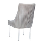 Chaise de salle à manger à pieds en acrylique - 56 cm l x 71 cm P x 96,5 cm H Style glamour moderne