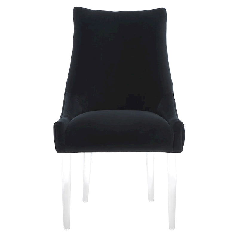 Chaise de salle à manger à pieds en acrylique - 56 cm l x 71 cm P x 96,5 cm H Style glamour moderne