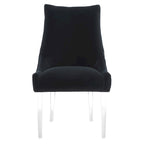 Chaise de salle à manger à pieds en acrylique - 56 cm l x 71 cm P x 96,5 cm H Style glamour moderne