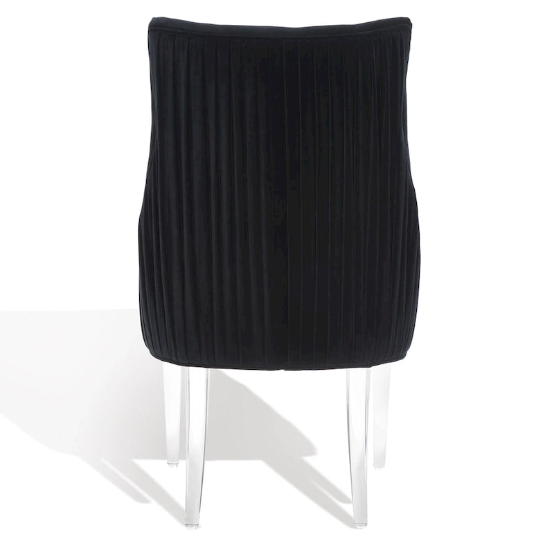 Chaise de salle à manger à pieds en acrylique - 56 cm l x 71 cm P x 96,5 cm H Style glamour moderne