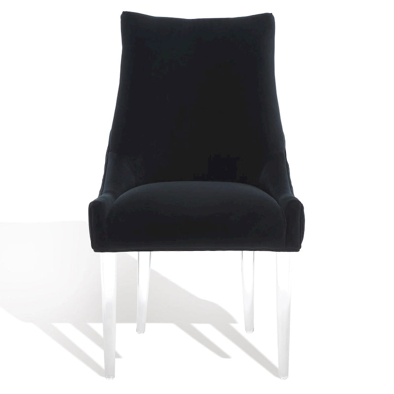Chaise de salle à manger à pieds en acrylique - 56 cm l x 71 cm P x 96,5 cm H Style glamour moderne
