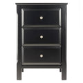 Table de chevet en bois noir avec 3 tiroirs de rangement spacieux - 40 L x 40 l x 60 H cm