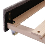 Lit de repos rembourré en polaire Teddy pleine taille avec lumière LED et lit gigogne