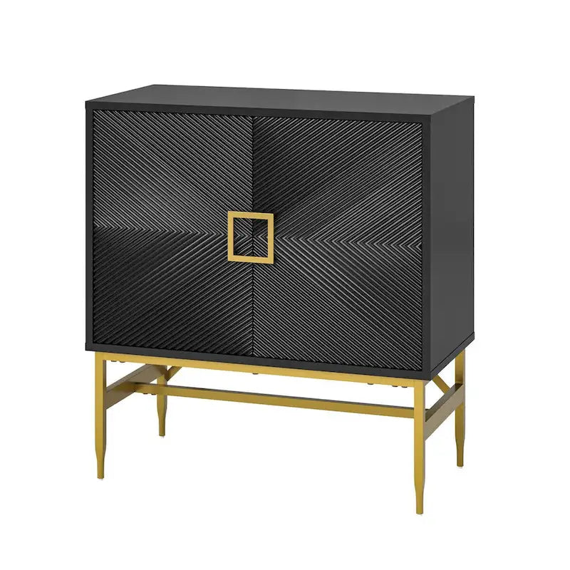 Meuble d'appoint moderne à 2 portes et étagères réglables de 86 cm de haut