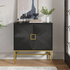 Meuble d'appoint moderne à 2 portes et étagères réglables de 86 cm de haut