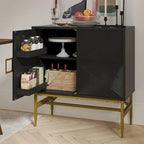 Meuble d'appoint moderne à 2 portes et étagères réglables de 86 cm de haut