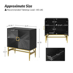 Meuble d'appoint moderne à 2 portes et étagères réglables de 86 cm de haut