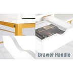 Bureau de 48 pouces avec tiroirs - Poste de travail contemporain pour bureau à domicile