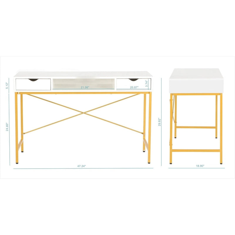 Bureau de 48 pouces avec tiroirs - Poste de travail contemporain pour bureau à domicile