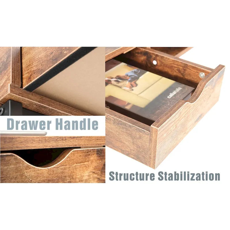 Bureau de 48 pouces avec tiroirs - Poste de travail contemporain pour bureau à domicile