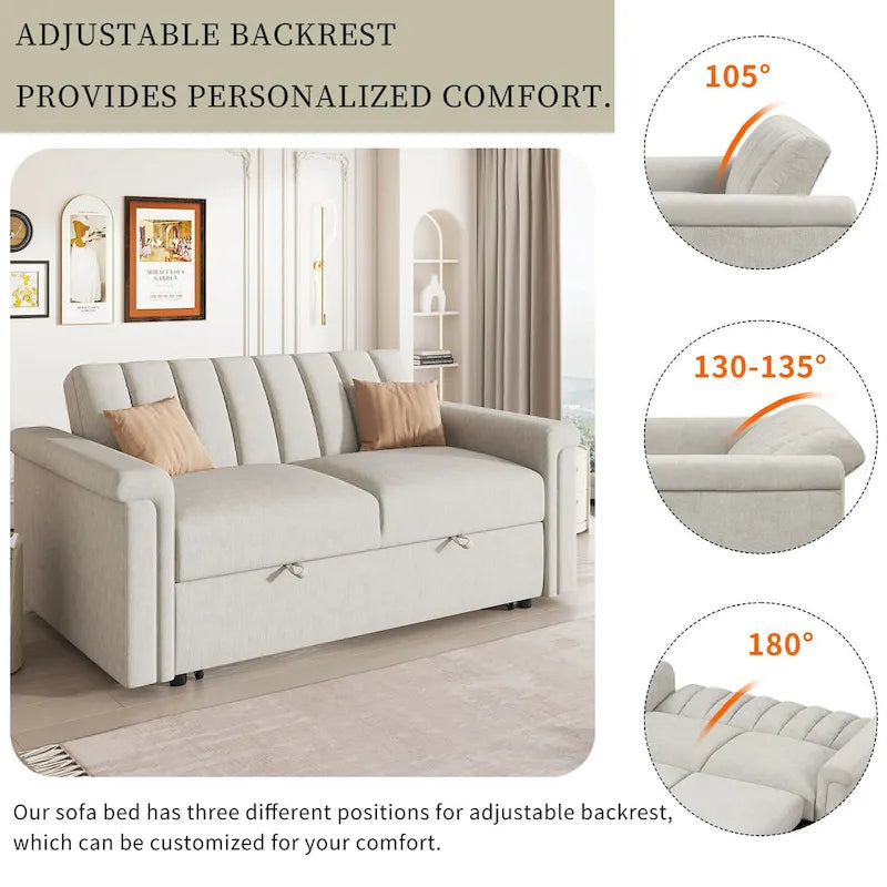 Canapé convertible avec coussin doux