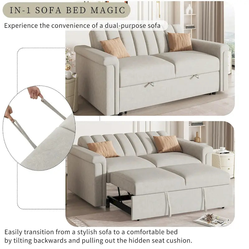 Canapé convertible avec coussin doux