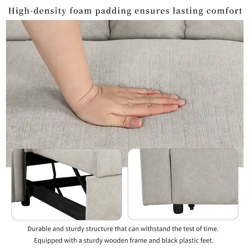 Canapé convertible avec coussin doux