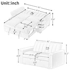 Canapé convertible avec coussin doux