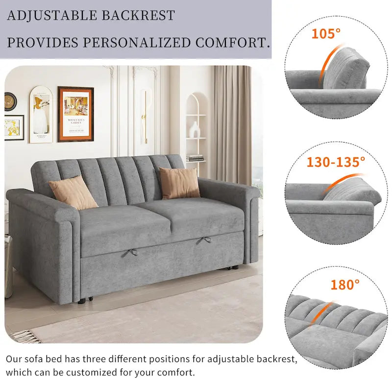 Canapé convertible avec coussin doux