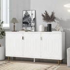 Meuble TV moderne pour téléviseur jusqu'à 70 pouces, console avec étagères réglables, buffet de rangement pour salon