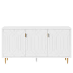 Meuble TV moderne pour téléviseur jusqu'à 70 pouces, console avec étagères réglables, buffet de rangement pour salon