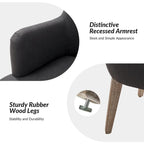 Chaises de salle à manger en bois massif rembourrées de style rustique (lot de 6)