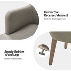 Chaises de salle à manger en bois massif rembourrées de style rustique (lot de 6)