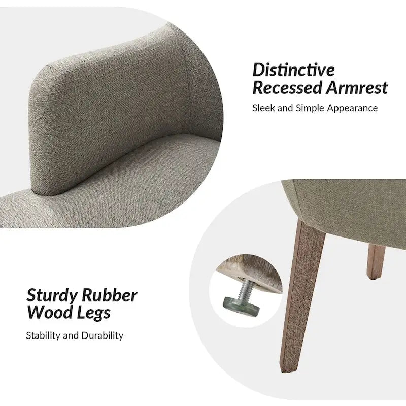 Chaises de salle à manger en bois massif rembourrées de style rustique (lot de 6)