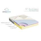 Ensemble matelas à mémoire de forme Huntington 10 pouces et base réglable Z150