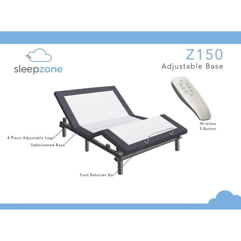 Ensemble matelas à mémoire de forme Huntington 10 pouces et base réglable Z150