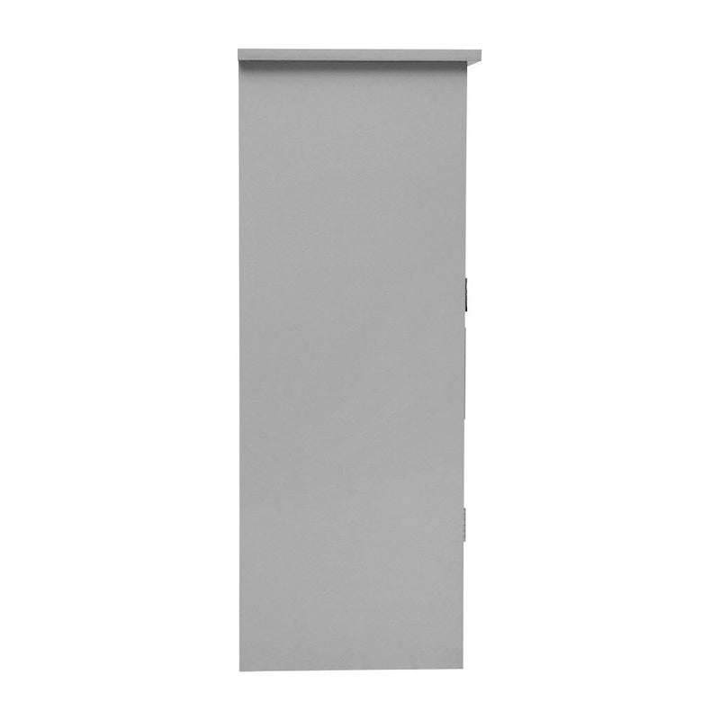 Meuble de rangement au sol avec portes à fermeture magnétique et étagères