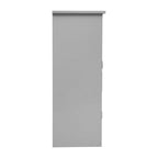 Meuble de rangement au sol avec portes à fermeture magnétique et étagères