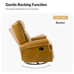 Viviana Fauteuil relax manuel pivotant en cuir véritable – Lot de 2