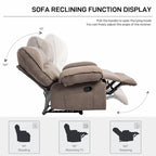 Fauteuil inclinable manuel surdimensionné pour salon
