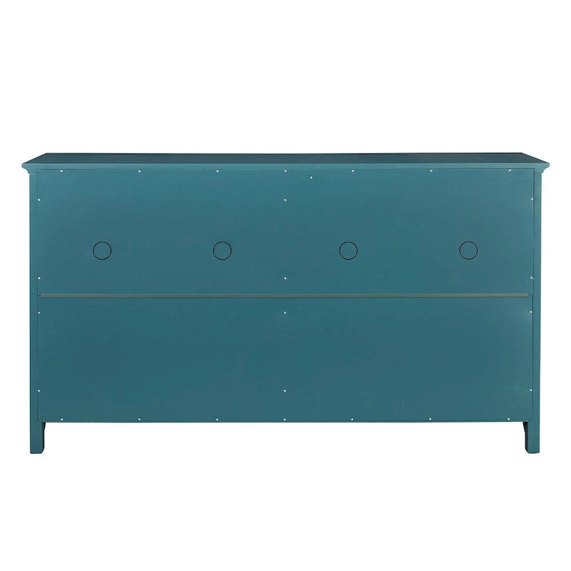Meuble TV, Bahut de Rangement, Buffet avec Porte en Verre et Étagères Réglables