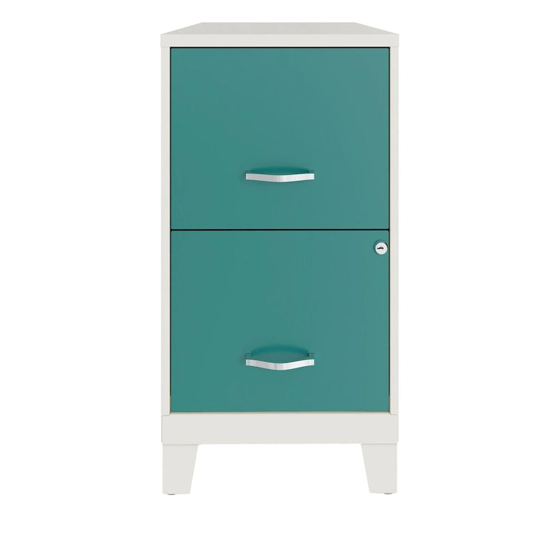 Armoire de classement verticale 18D à 2 tiroirs avec tiroir accessoire et pieds