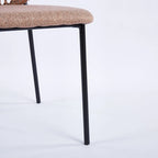 Lot de 4 chaises de salle à manger Sennit rembourrées avec pieds en métal